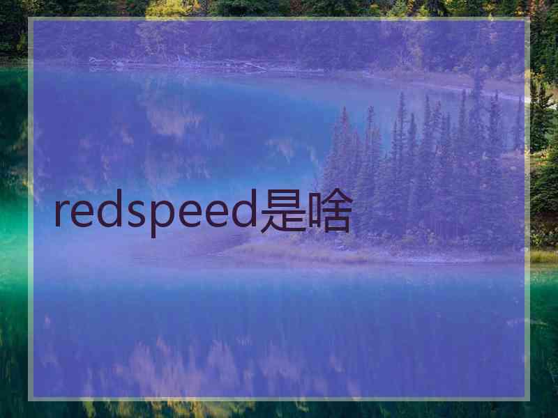 redspeed是啥