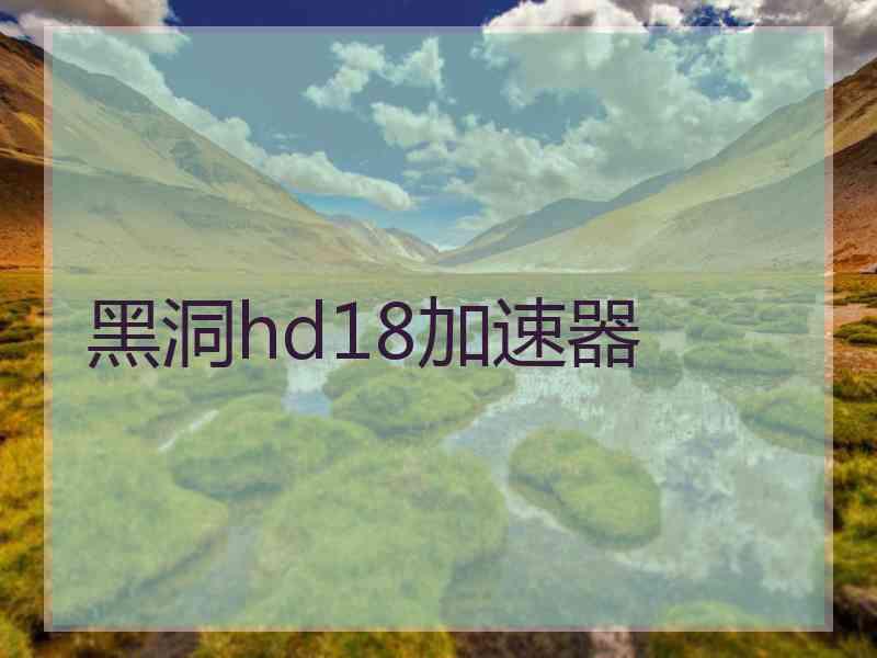 黑洞hd18加速器