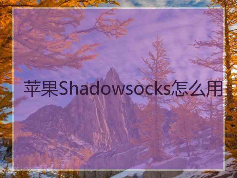 苹果Shadowsocks怎么用