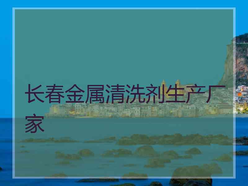 长春金属清洗剂生产厂家