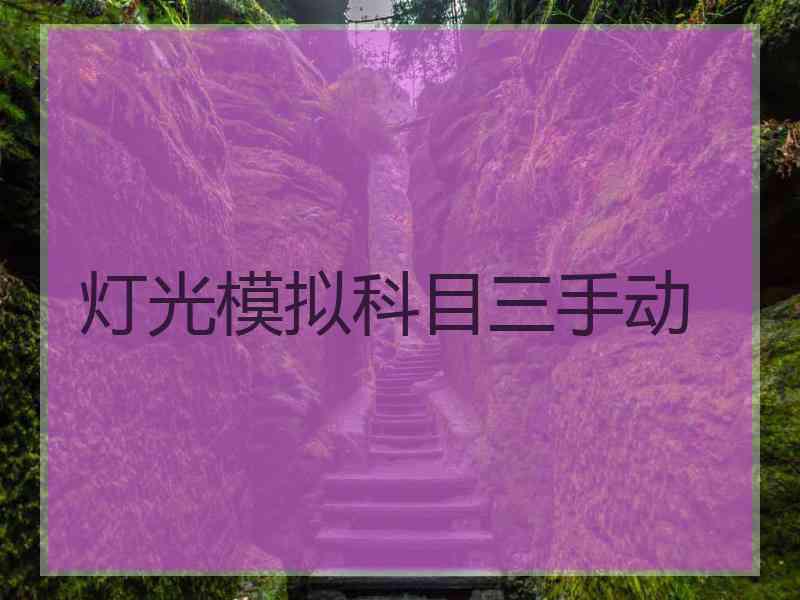 灯光模拟科目三手动