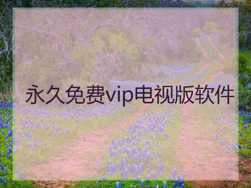 永久免费vip电视版软件