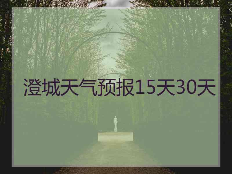 澄城天气预报15天30天