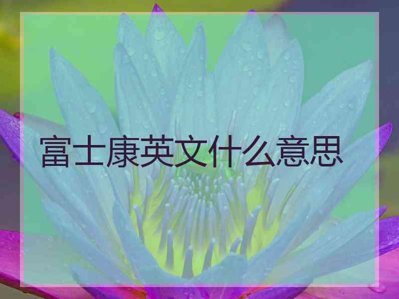 富士康英文什么意思