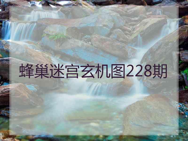 蜂巢迷宫玄机图228期