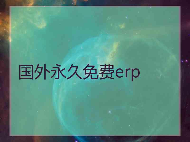 国外永久免费erp