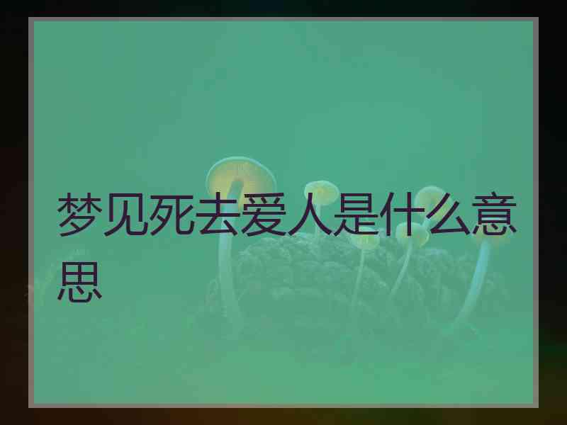 梦见死去爱人是什么意思