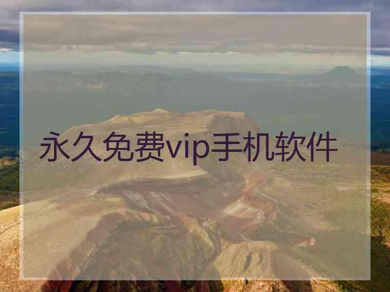 永久免费vip手机软件