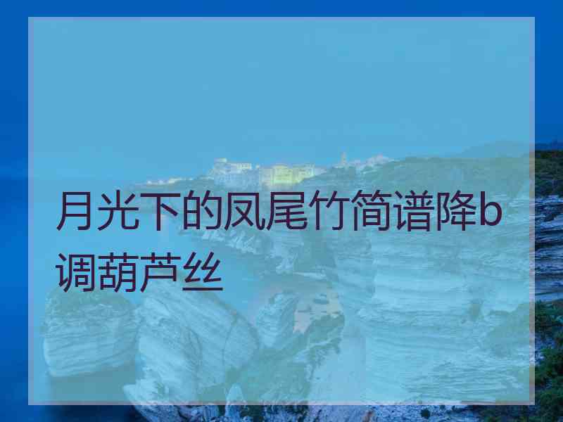 月光下的凤尾竹简谱降b调葫芦丝