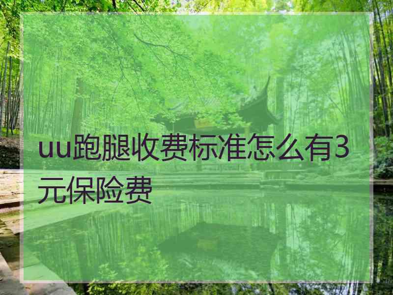 uu跑腿收费标准怎么有3元保险费